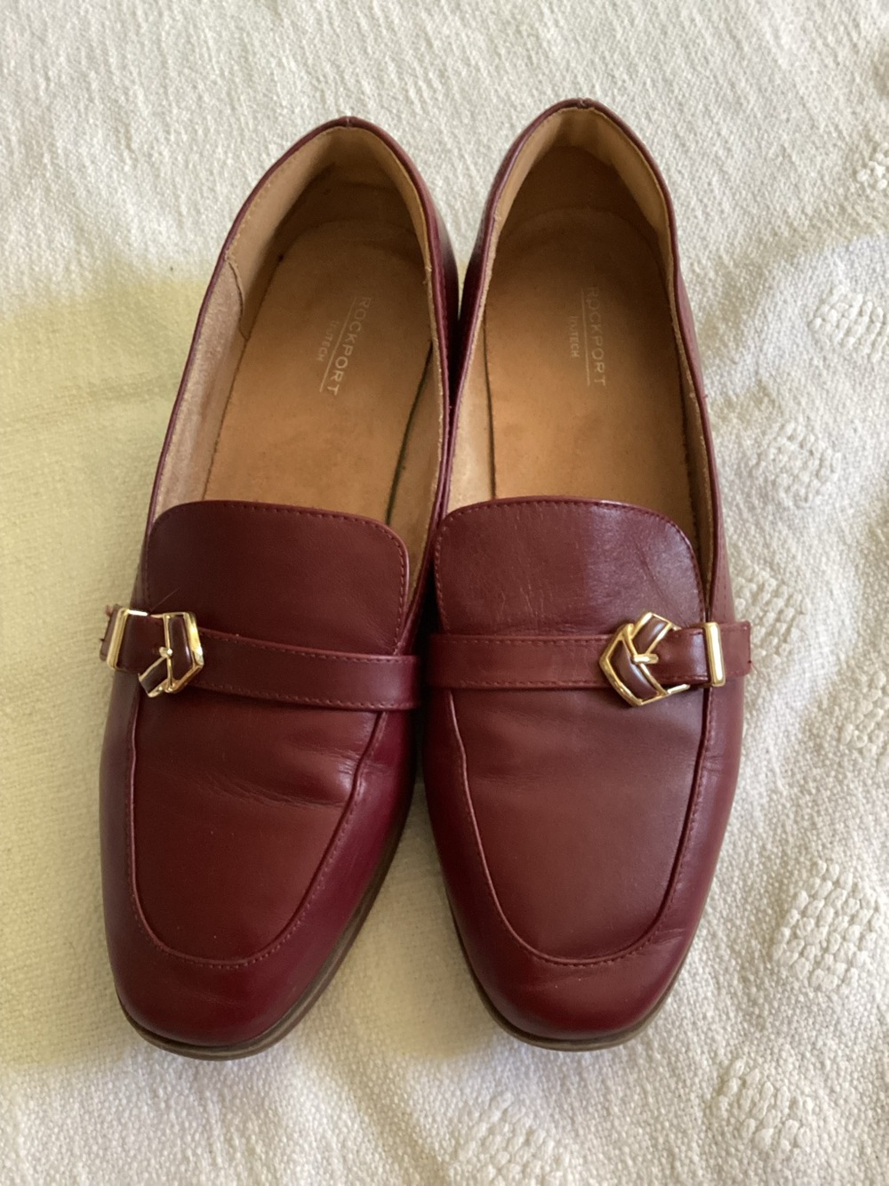 Rockport Susana Knot CI9720 Flats Womens US 9.5 Red Leather Slip On Loafer